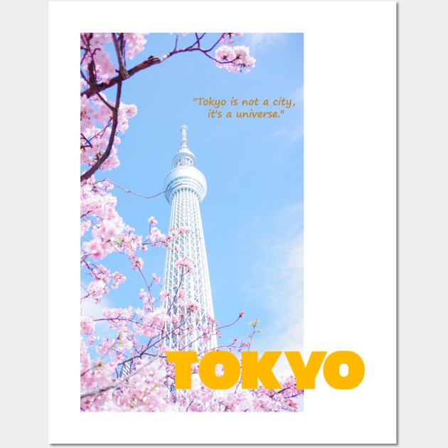 TOKYO STICKER Tokyo: where the neon lights dance with tradition Wall Art by TareQ-DESIGN